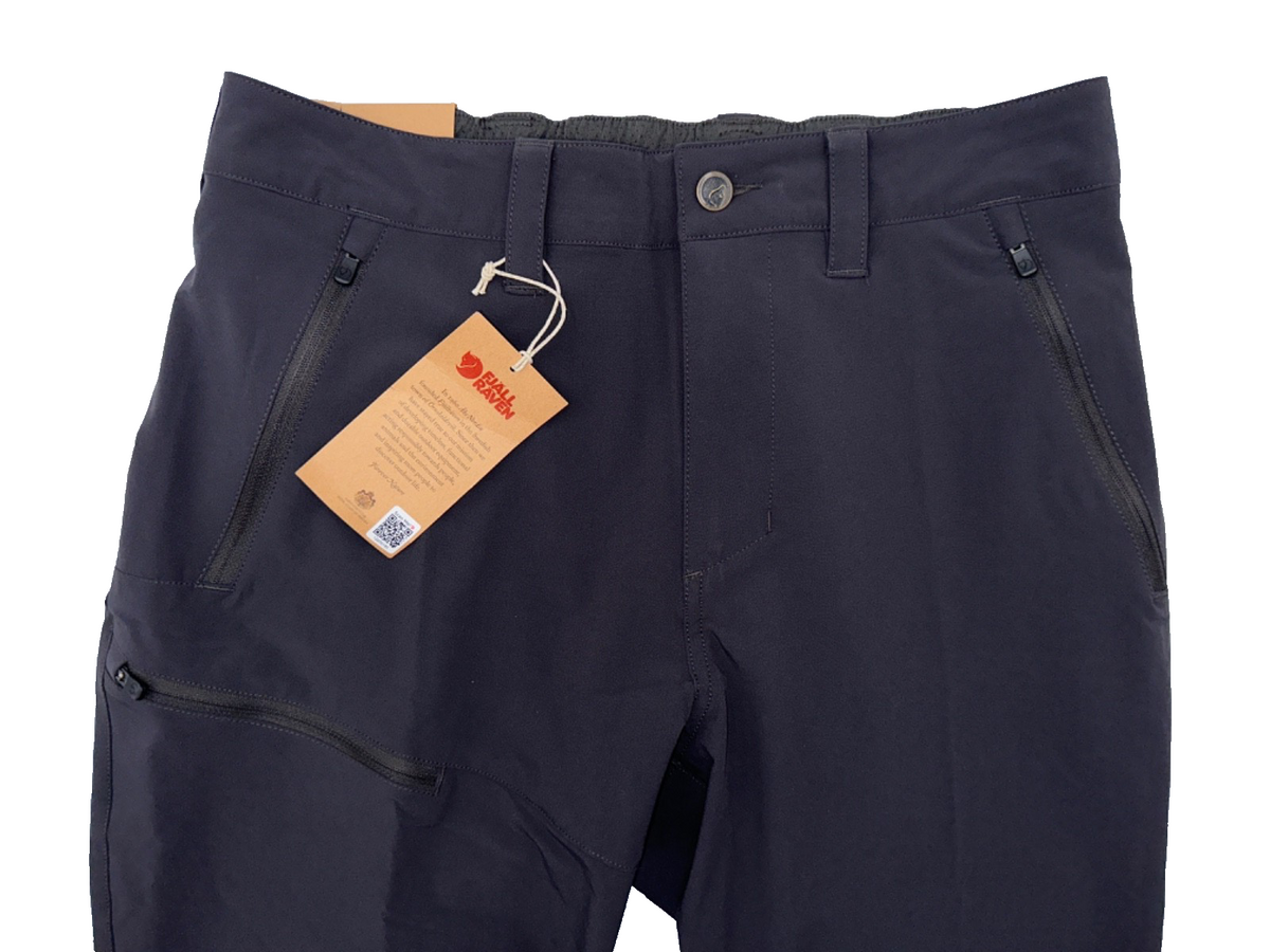 $175 Fjall Raven Abisko Trail Stretch Trousers - Dark Grey - 32W x 32L - New Tag
