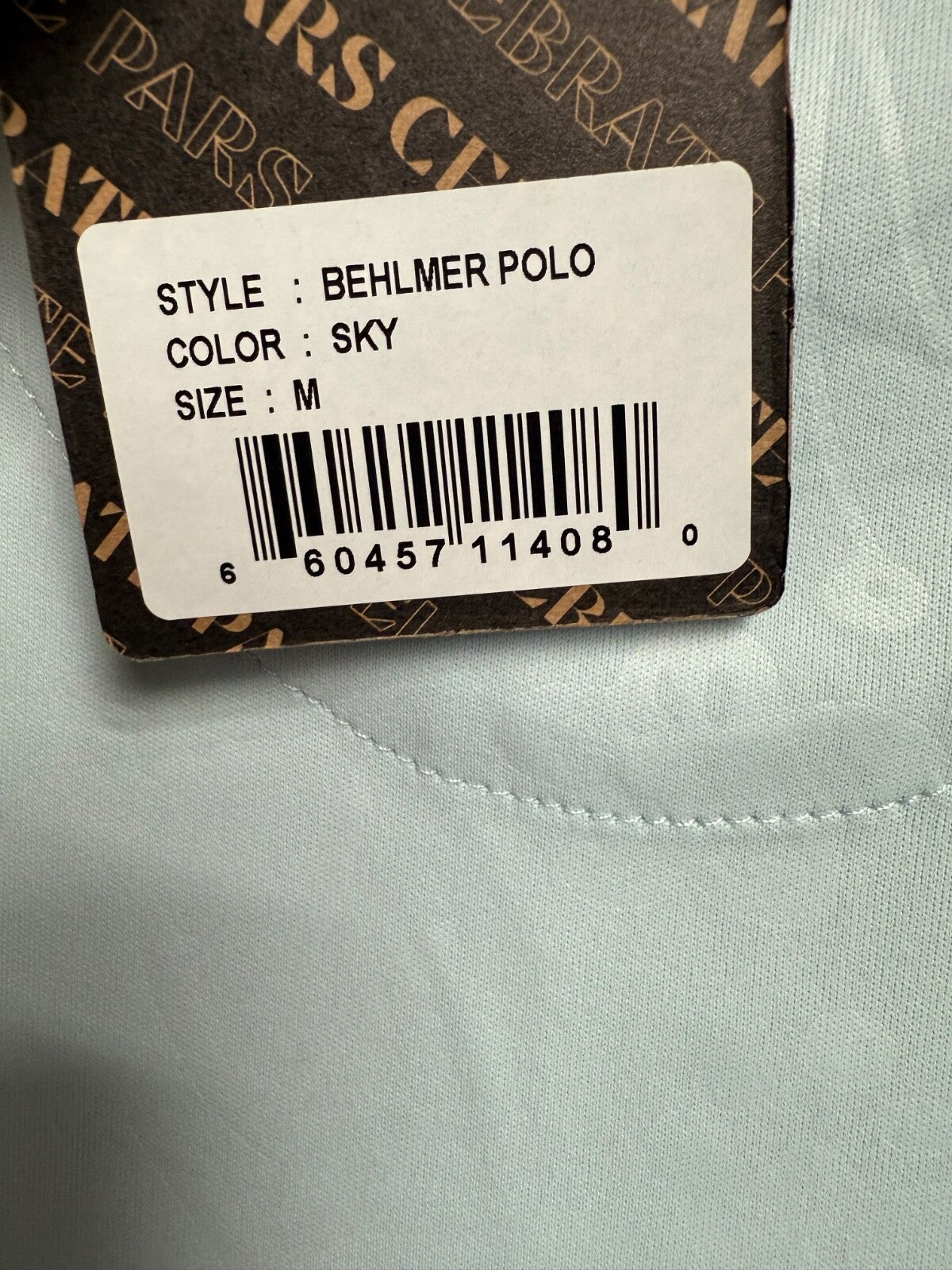 V$65 Swannies Golf Men’s- Behlmer Golf Polo-Sky Blue-Medium-New Tag