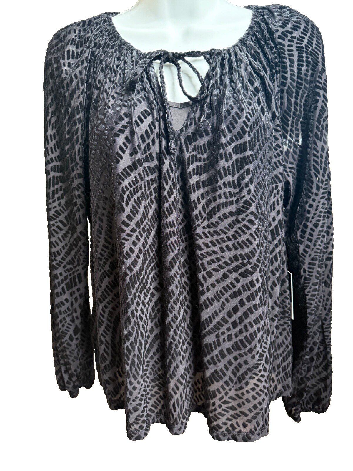 $49 Simply Vera Wang Women’s-Long Sleeve Lined Shirt- Black- XSmall-New Tag