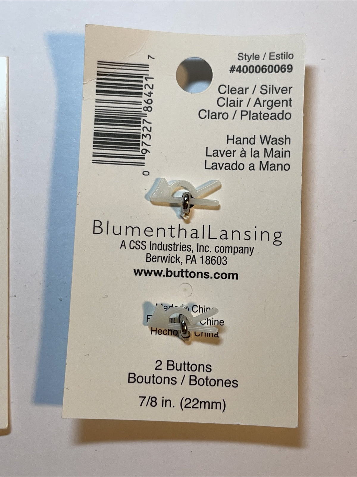 Lot Of 2 Cards La Mode rhinestones 7/8”  Buttons 400060069 Flower 2-Count
