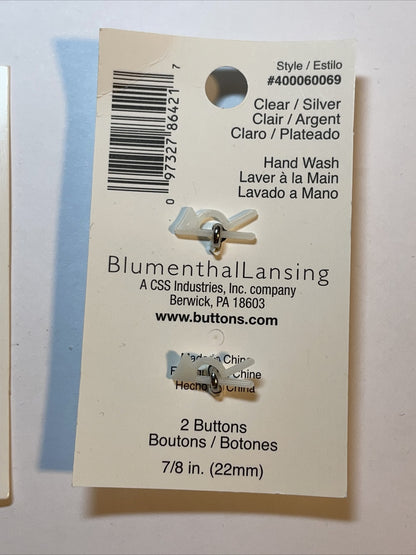 Lot Of 2 Cards La Mode rhinestones 7/8”  Buttons 400060069 Flower 2-Count