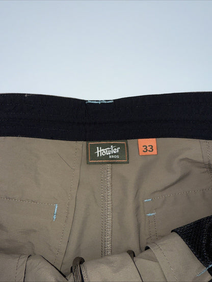$69 Howler Bros Men's Horizon Hybrid Shorts 2.0 7.5" Inseam- Isotaupe- 33W - New