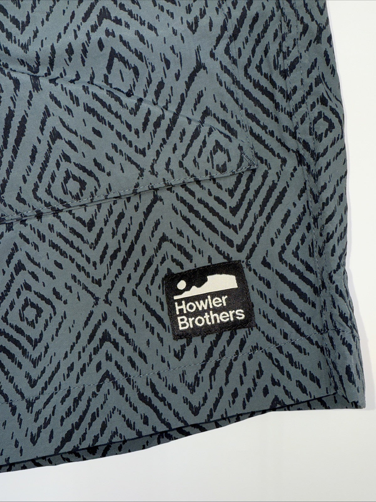 $79 Howler Brothers Men’s Pedernales Packable Short 7” - Soundwaves Petrol - 31W