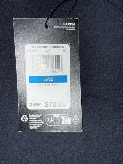 $70 Under Armour Men’s Wicking Golf Straight Flat Front Pants-Black-Size:36W 32L