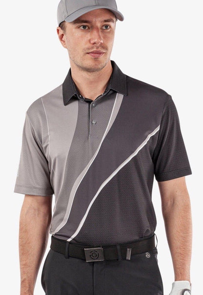$100 Galvin Green Men’s Mico Golf Shirt Polo- Sharkskin Grey Black - Small -New
