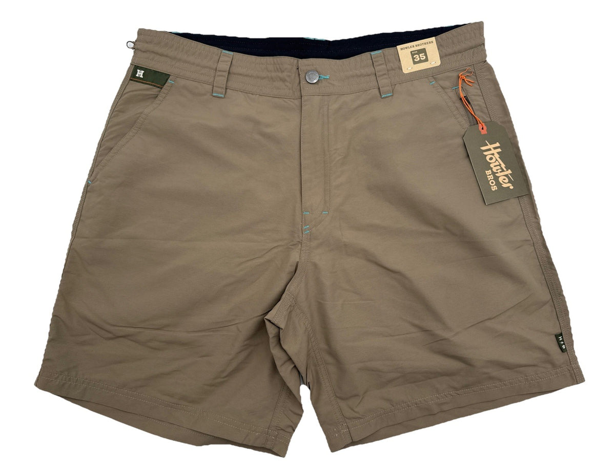 $69 Howler Bros Men's Horizon Hybrid Shorts 2.0 7.5" Inseam- Isotaupe- 35W - New
