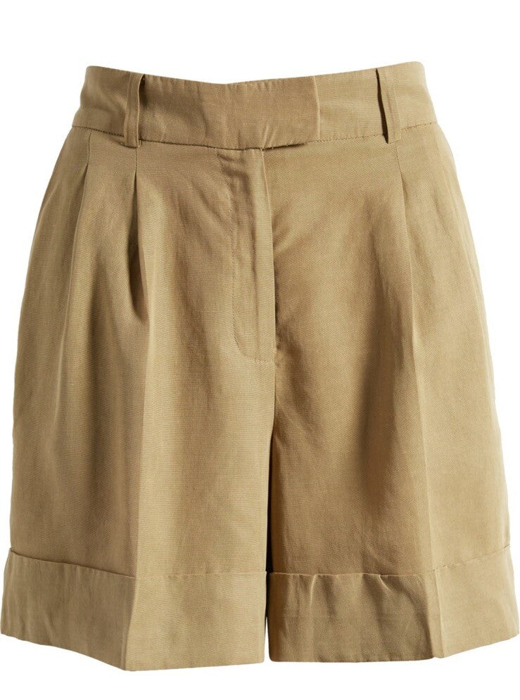 $148 AllSaints Women’s Linen-Blend Deri Lyn Pleated-light Khaki-Size: 14-New Tag