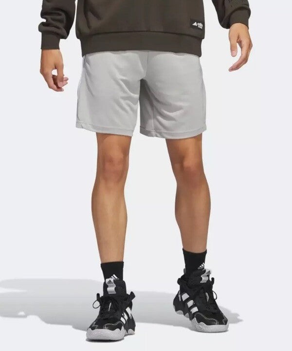 Adidas Men’s 3 Stripes 9” Basketball Shorts - Gray - Medium  NWT