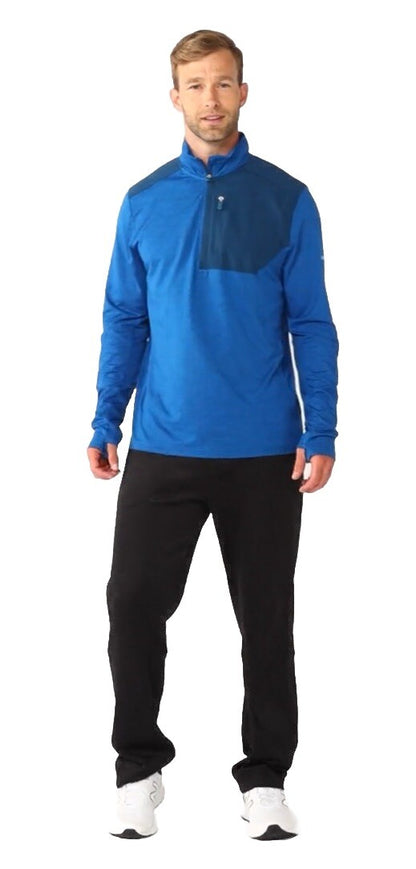 Tek Gear Men’s Mixed Media Pullover Shirt - Dark Blue - Small
