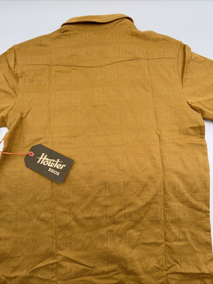 $69 Howler Bros Men's Ranchero Polo Shirt Short Sleeve- Honey Dijon- Small-New