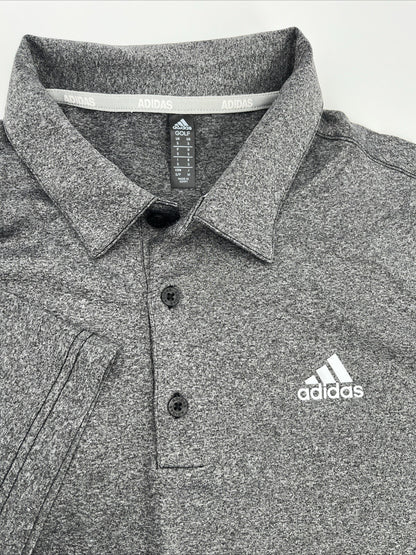 $65 Adidas Men's Golf Polo Ultimate UPF 50 Size XL Grey Heather ADVS20R773-Small