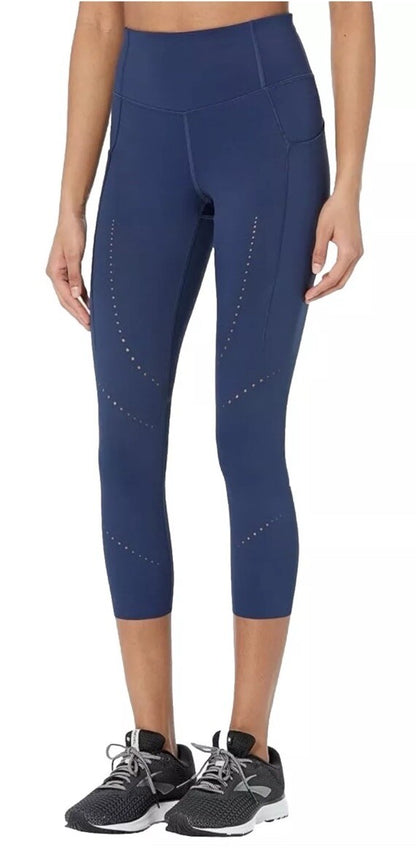 $95 Brooks Women’s Method 3/4 Tights - Navy - XLarge - New With Tags