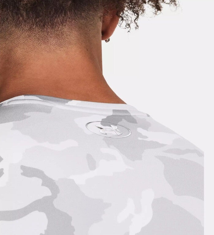 $80 Under Armour Men’s CGI Compression Crew Training Shirt-Gray Camo-Medium-New