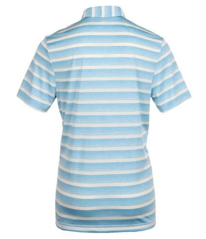 $70 Adidas 2024 Men’s  2-Color Stripe Golf Polo Shirt - Blue/White- Medium- NEW