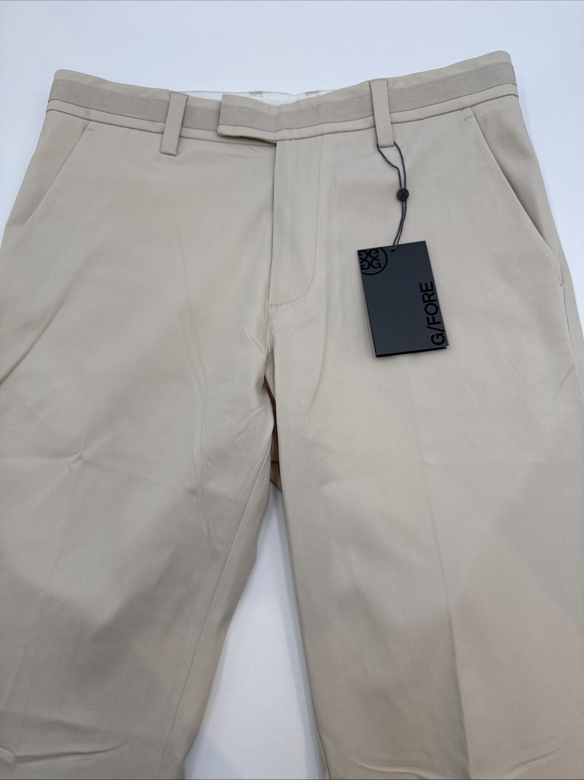 $195 G/FORE Men’s Club Stretch Tech Twill Golf Pants Tailored Fit -Stone-30W 32W