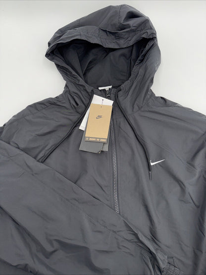 $76 Nike Women's Woven Oversized Hooded Jacket FV6298-010 -Black- Large - New