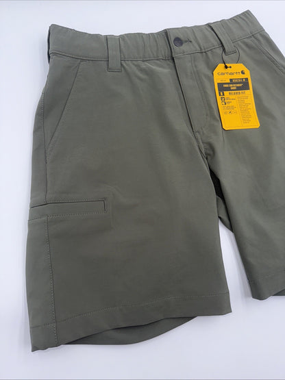 Carhartt Men's Force Sun Defender Relaxed Fit  Shorts-Dusty Olive- Large-New