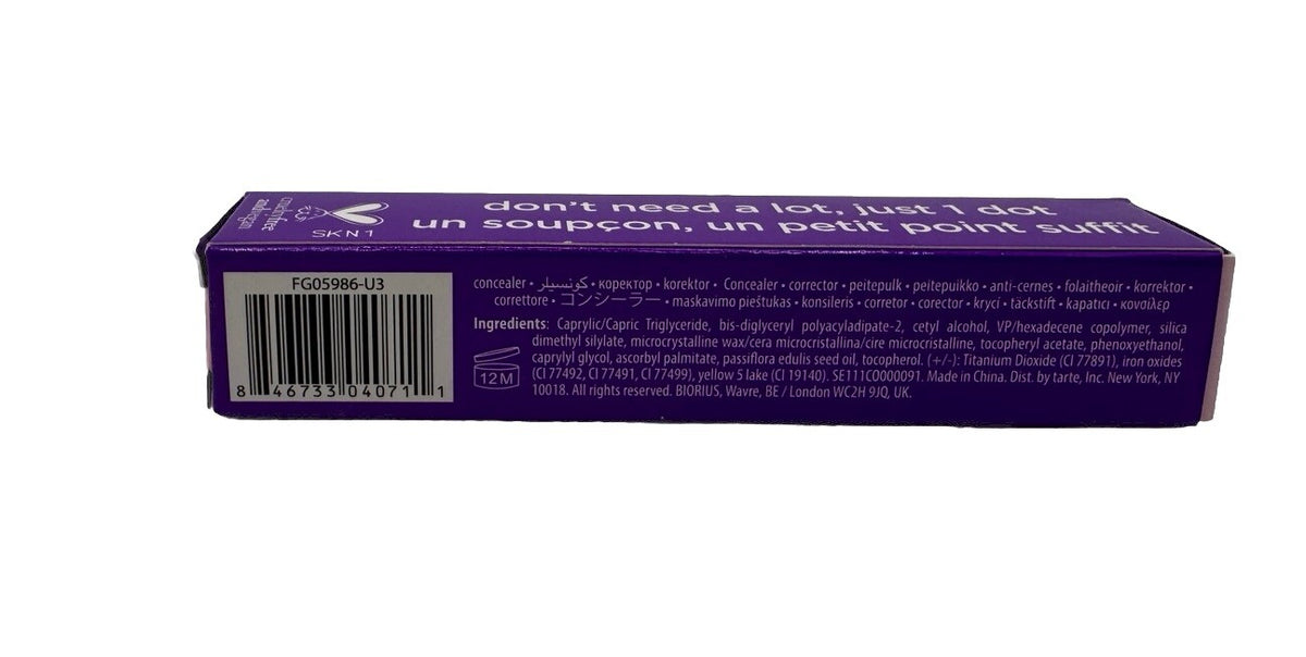 Tarte Travel Size Creaseless Concealer- 34G Medium Golden - 0.035 oz