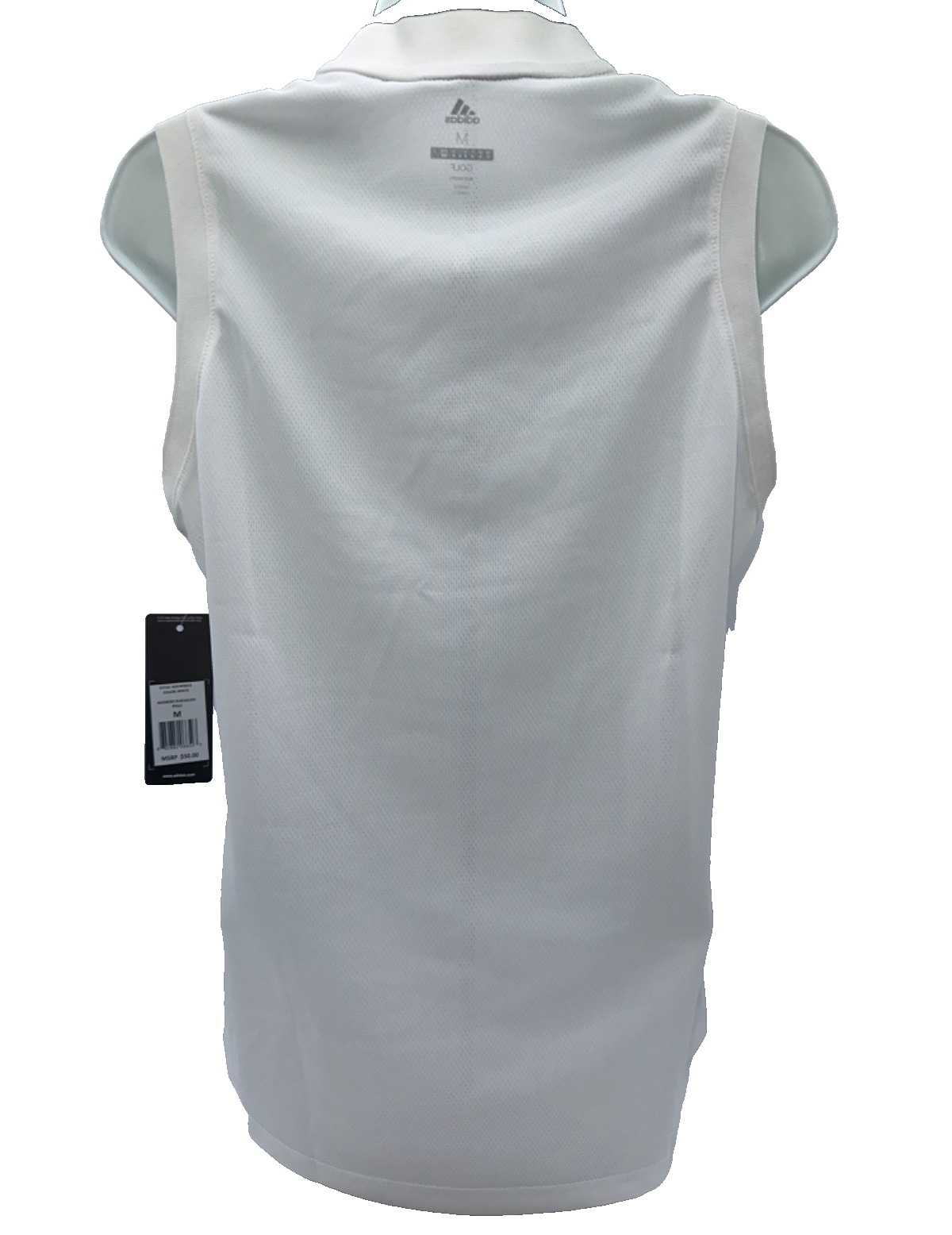 $50 Adidas Golf Women’s Jersey Sleeveless 1/4 Zip Top - White - Medium - New