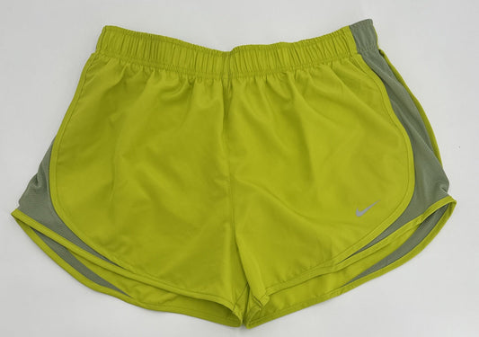 Nike Women’s Dri Fit Tempo Running Shorts- Cactus Green-Gray - Large