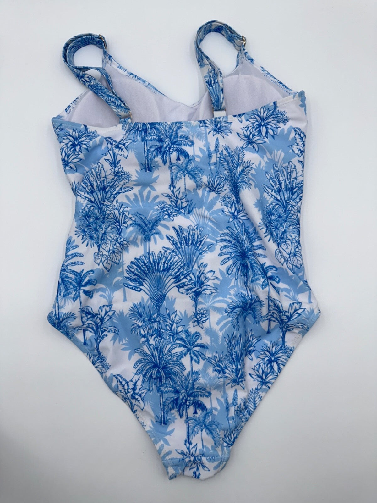 $120 Nicole Miller Women’s 1pc Swimsuit W/Side Ruching - Blue - Medium- New