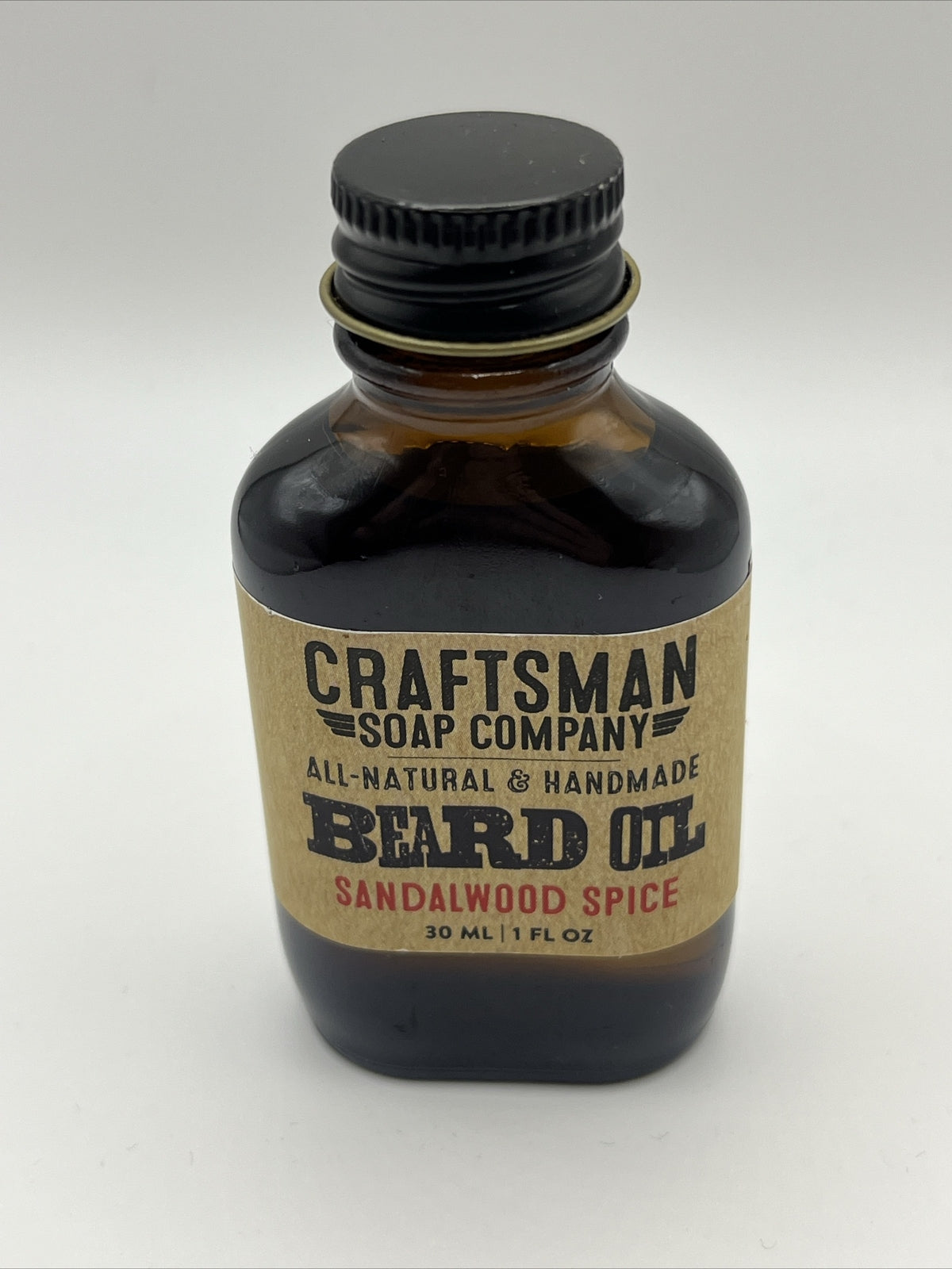 Craftsman Soap Co. Beard Oil-Sandalwood Spice- 10ml 1 Fl Oz - Fresh