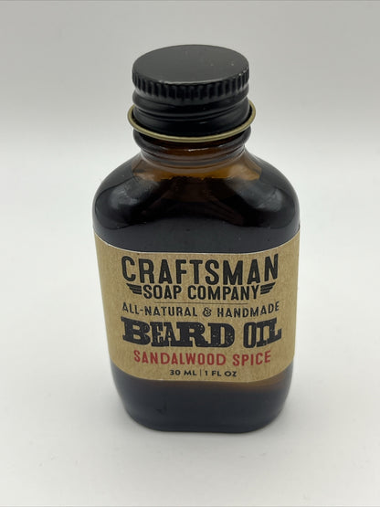 Craftsman Soap Co. Beard Oil-Sandalwood Spice- 10ml 1 Fl Oz - Fresh