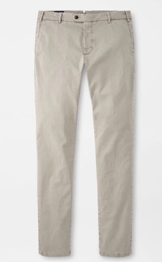$198 PETER MILLAR CollectionMen’s ConcordeGarmentDyed Trouser Pants-Khaki-32W36L