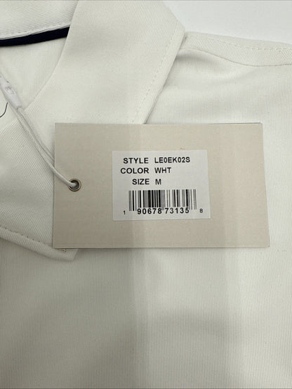$95 Peter Millar Women’s Sleeveless Banded Polo Shirt - White - Medium- New Tag