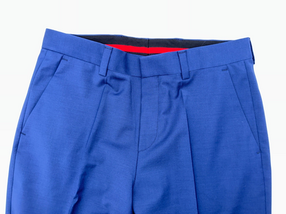 $198 Hugo Boss Men's Slim-Fit Trousers - Open Blue - 34 Regular - New With Tags