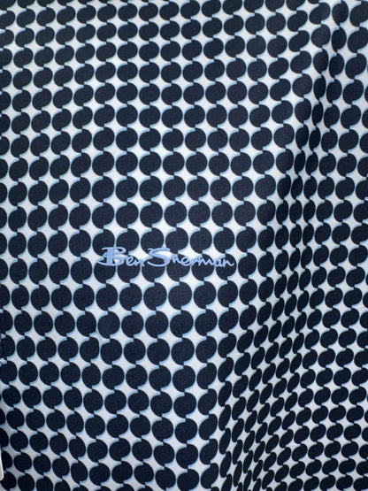 $80 Ben Sherman Men’s 3 S/S Tech Jersey Polo Shirt - Navy/Marine - Large- New