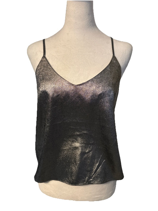 $59 Steve Madden Women’s Foil Crepe Cami - Gunmetal - Small - New With Tags