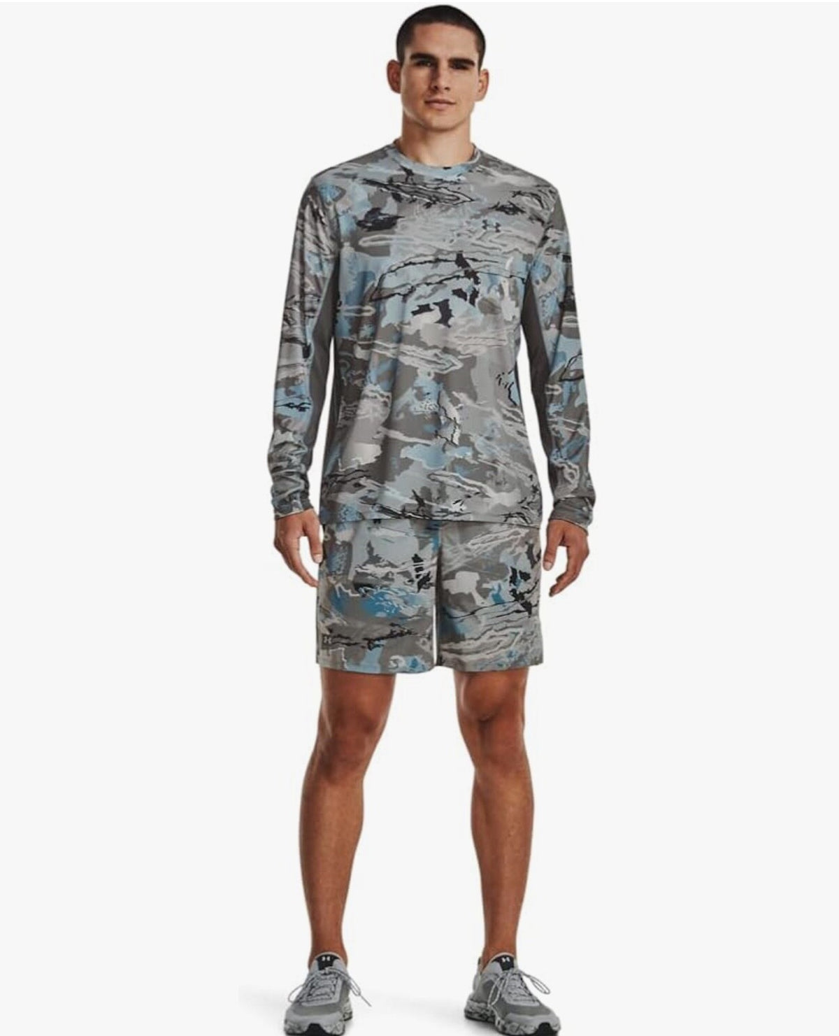 $60 Under Armour Men’s-Shorebreak Boardshort- Blue/Grey Camo- Medium-New Tag