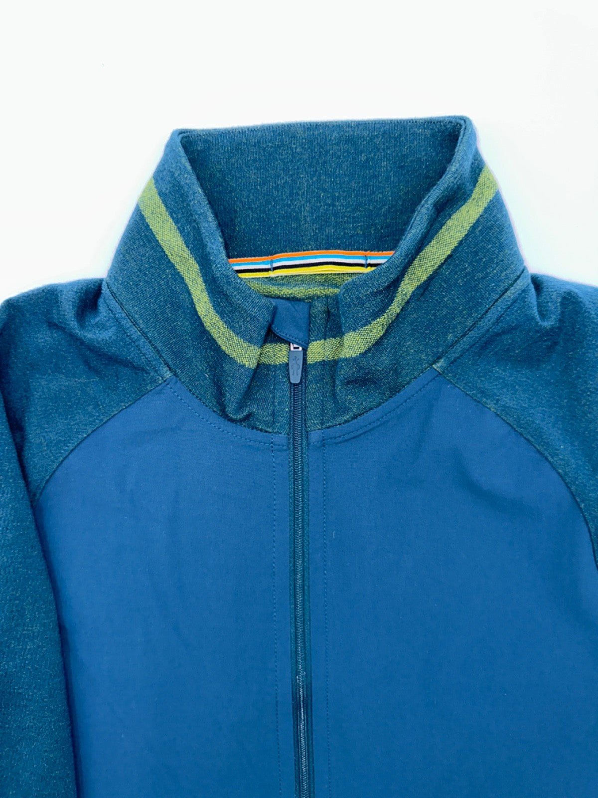 $220 Smartwool Men’s Intraknit Active Jacket - Twilight Blue/Limeade - Medium