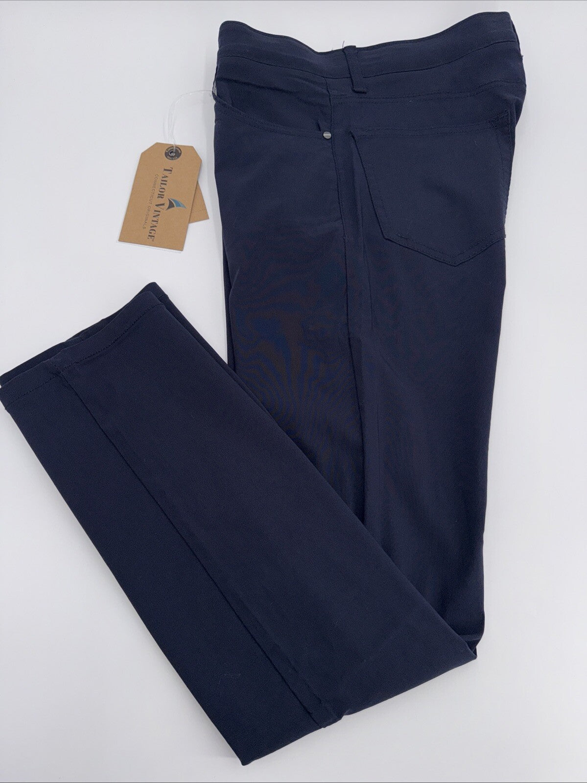 $108 Tailor Vintage Men's Canaan Performance Tech Pants Slim Fit- Navy -30W 32L