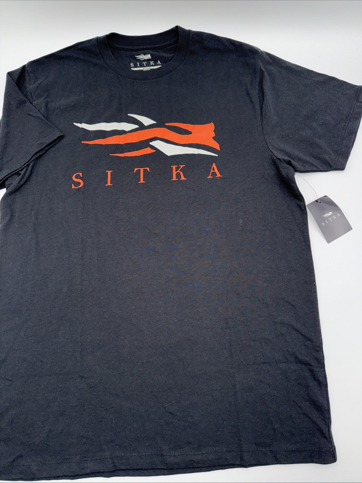 Sitka Men’s Gear Icon Tee Black Orange  600087-BKOR-Medium- New Tag
