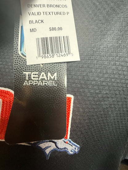 $80 Antigua Apparel Men’s-Denver Broncos Polo Shirt -Black- Medium-New Tag