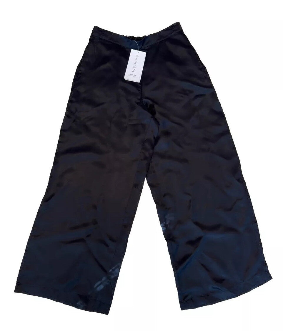 $99 Athleta Pantalon Calm Cool Lounge Pants -Black- Medium NWT