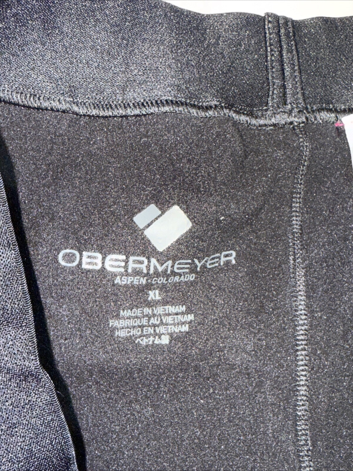 Obermeyer Men's Thermal Fleece Base Layer Bottoms Ultragear- Black - XLarge- New