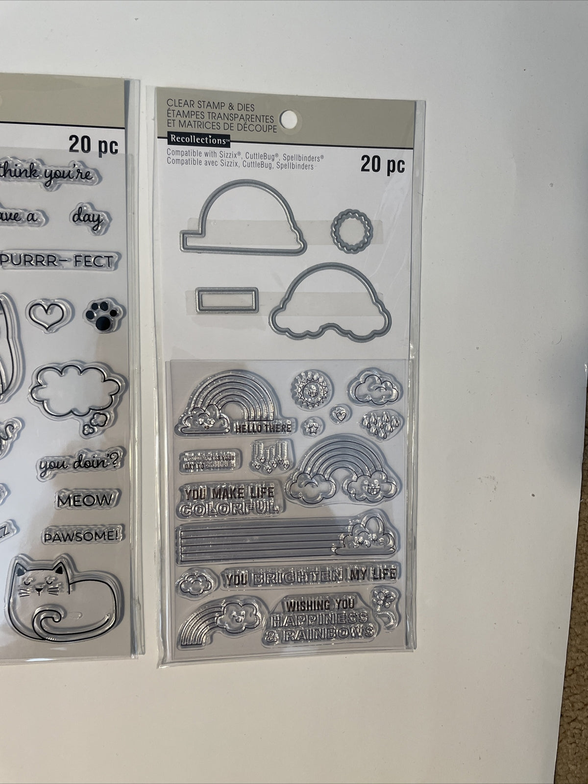 Lot Of 4 Recollections Poly Clear Photopolymer Stamps - Combo Lot