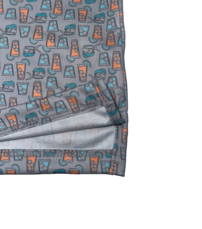 $55 Huk Men's Dolphin Cocktail Pursuit Polo - Grey - Medium - New With Tags