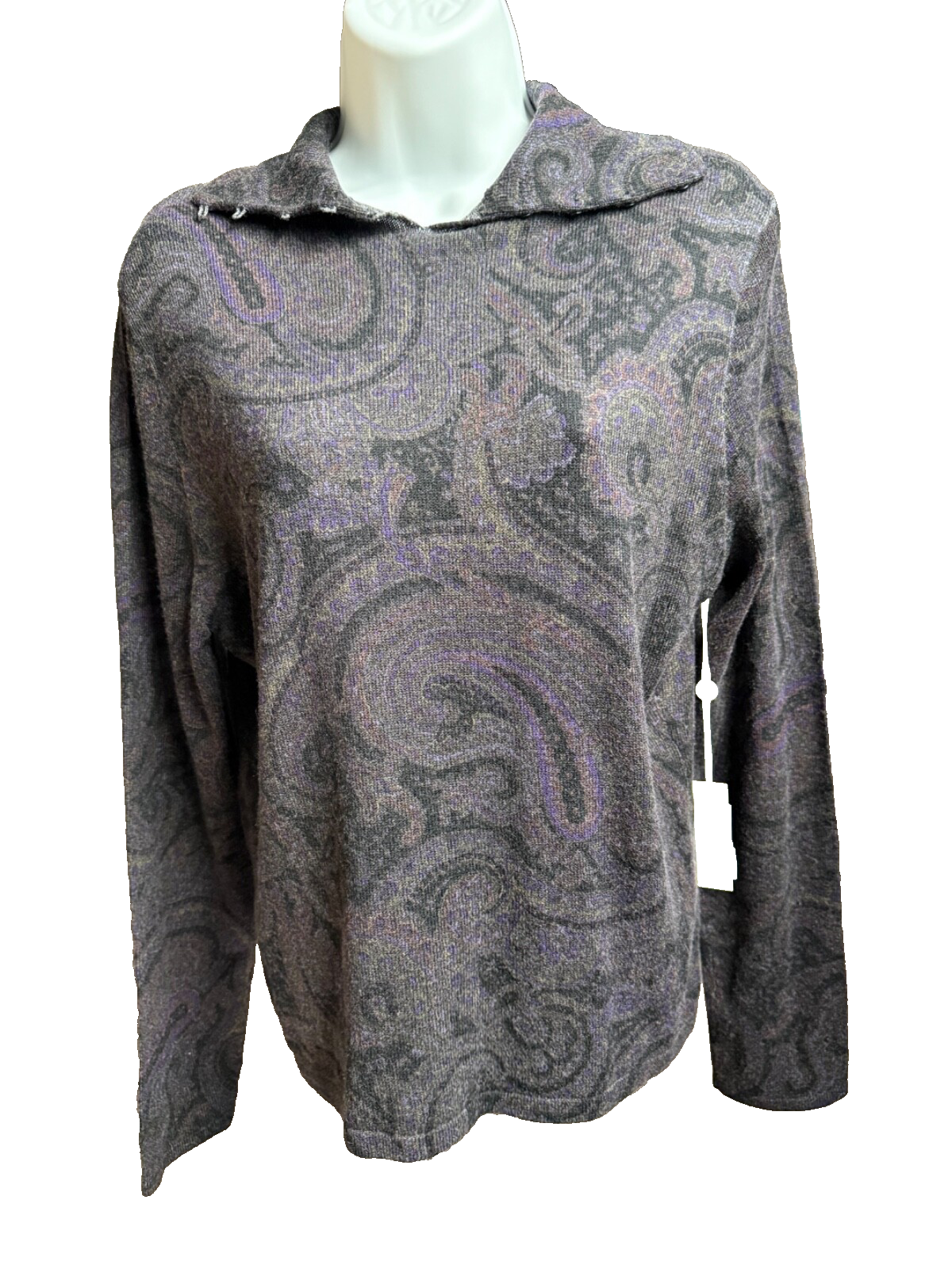 $138 Max Studio London Women’s-High Neck Sweater- Black Multi- Small- New Tag