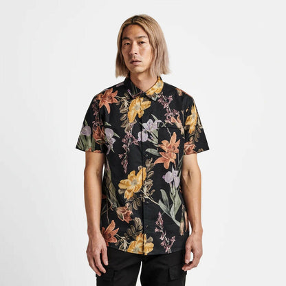 $85 Roark Men’s Button Up Shirt- Journey Manu Floral- Black- Small- New with tag