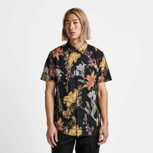 $85 Roark Men’s Button Up Shirt- Journey Manu Floral- Black- Small- New with tag