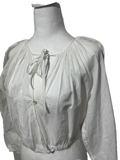 Rails Women’s Long Sleeve Katia Crop Shirt - Beach White- XSmall- New Tag $168