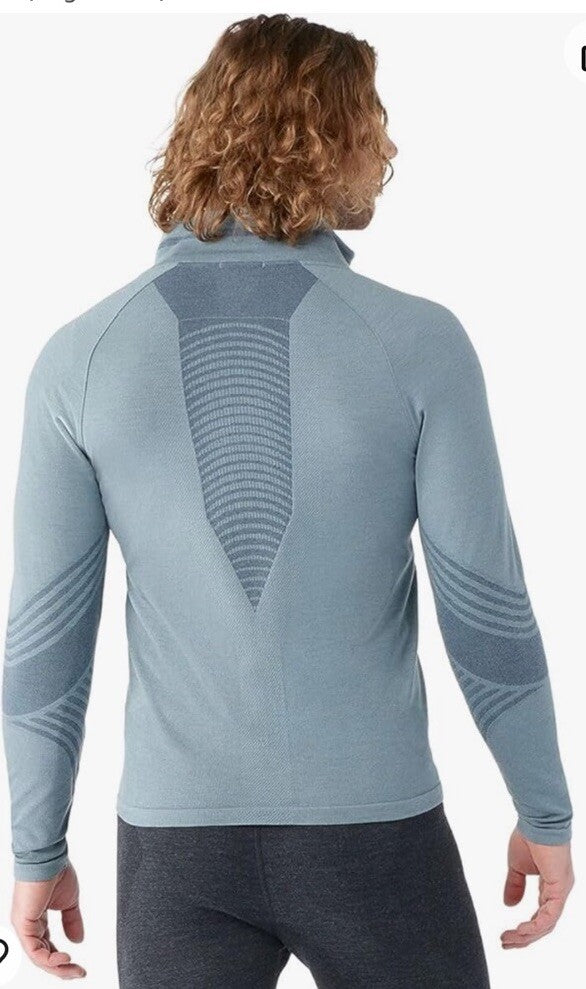 $220 Smartwool Men’s Intraknit Active Full Zip Jacket Merino - Lead Gray- Small