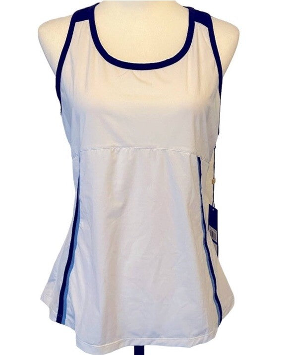 $70 Fila Women's 110 Year Racerback Tank- White- Small  NWT