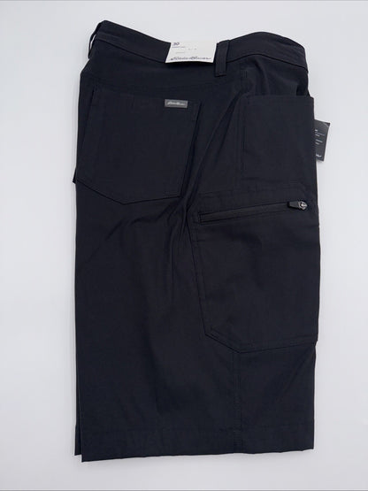 $60 Eddie Bauer Men's Rainier Shorts Hiking Active Fit -Black- 30W-New