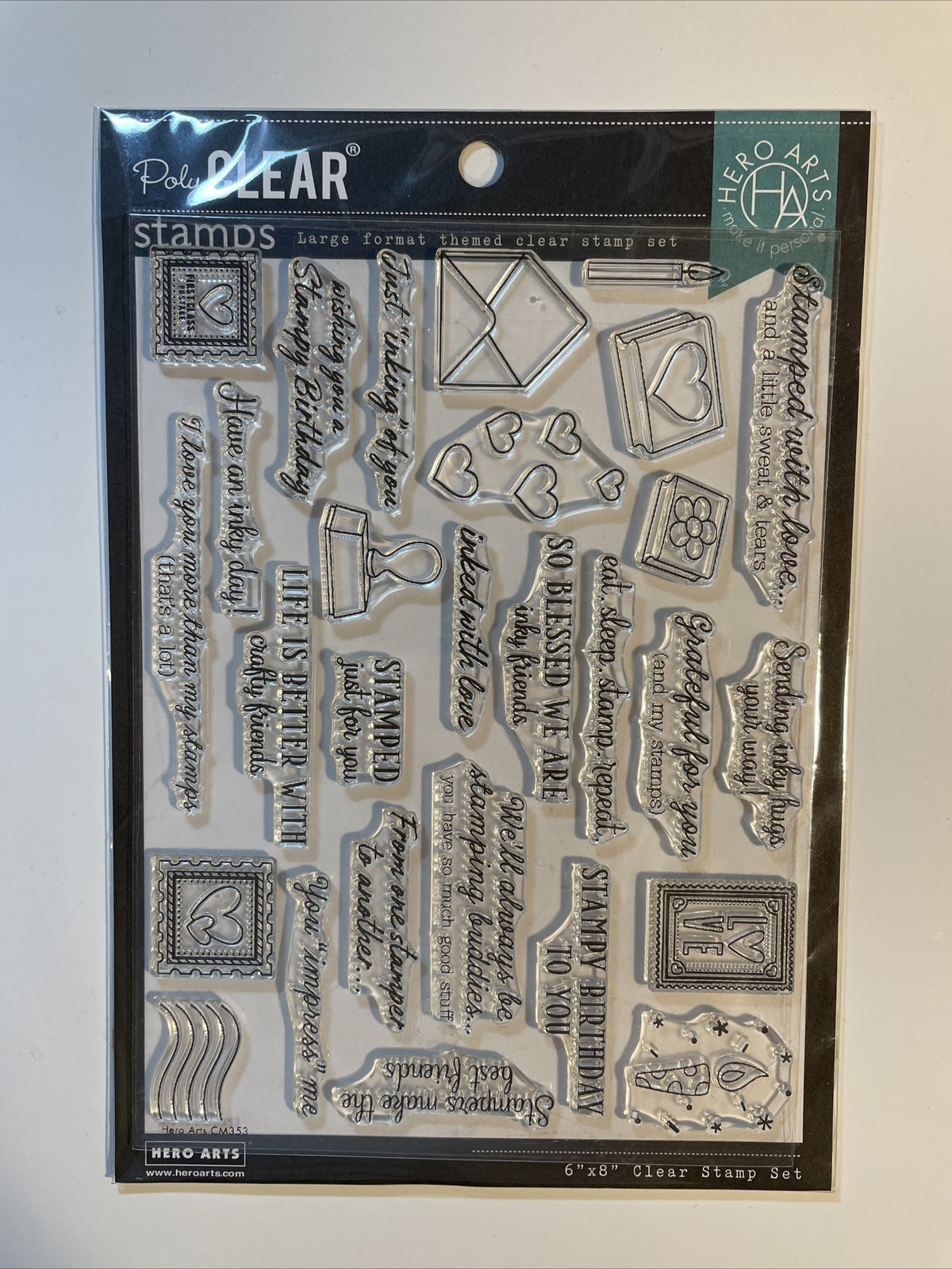 Hero Arts Poly Clear Stamps CM353 - 6" x 8" set - Best Price