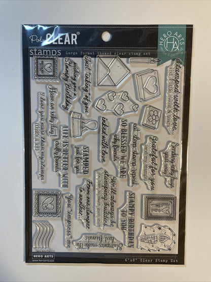 Hero Arts Poly Clear Stamps CM353 - 6" x 8" set - Best Price